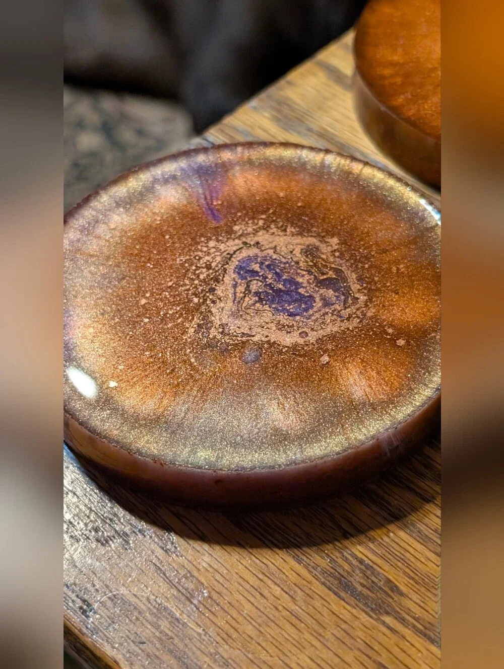 Abstract Planets Made From Epoxy Resin 4 Piece Coaster Set